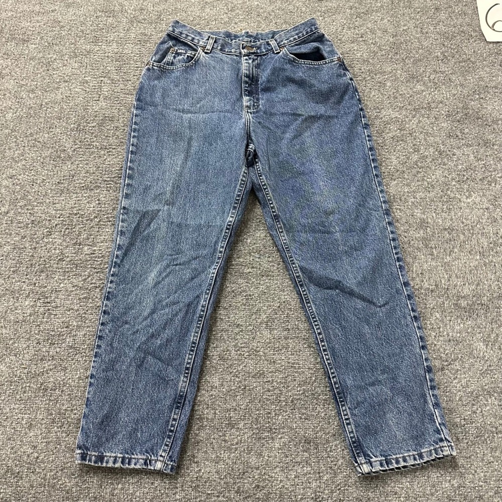 Lee Jeans Womens Size 12P Blue High Waisted Tapered Mom Denim Casual Petite